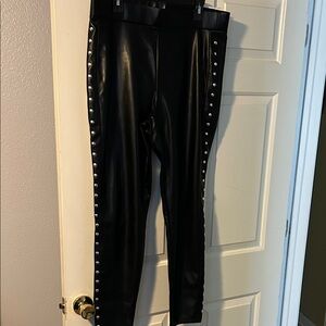 Bar III Black Faux Leather Leggings